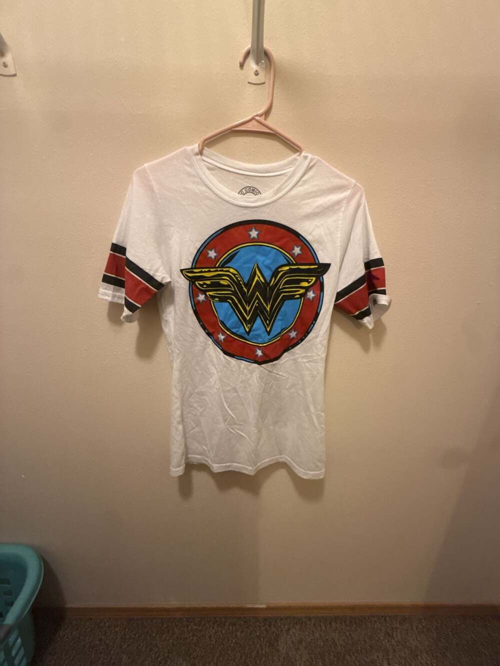 DC Comics Originals Wonder Woman Logo Varsity Graphic T-Shirt